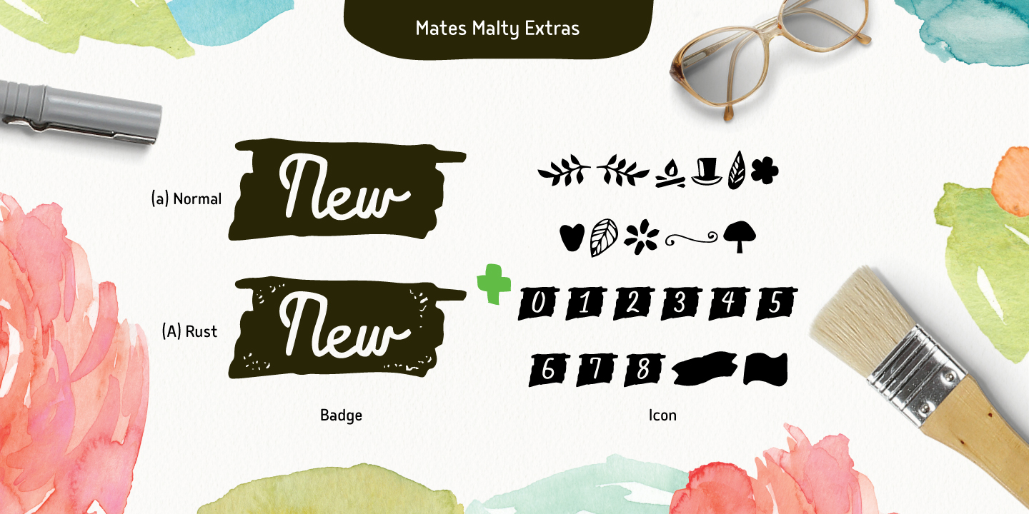 Example font Mates Malty #10